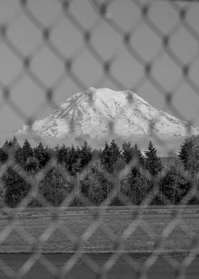 Mt Rainier in Black and Wh