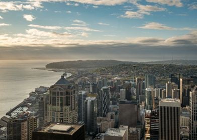 The Seattle Skyline at Sun