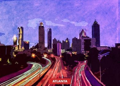 Atlanta City Skyline