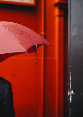 Cute red umbrella