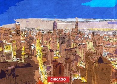 Chicago City Skyline