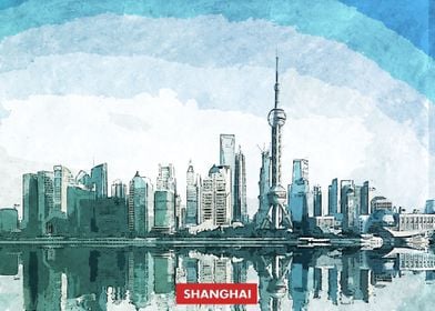 Shanghai City Skyline