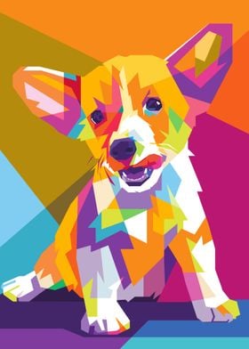 Baby Dog in WPAP Pop Art