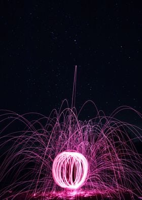 Purple fireworks