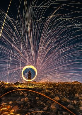 Time lapsed fireworks