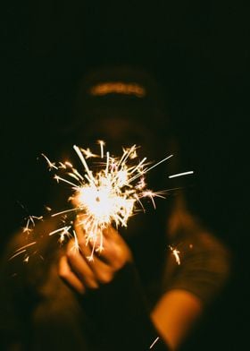 Playing with sparklers