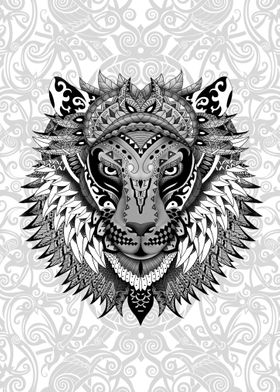 Lion With Aztec Pattern