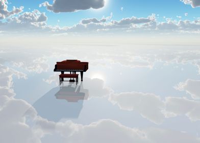 Piano in sky