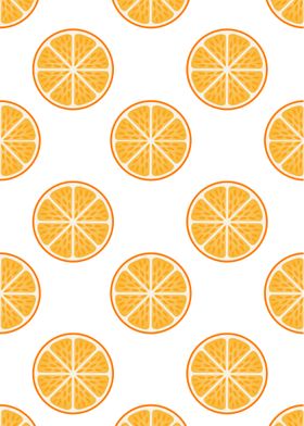 Fresh orange fruit slices 