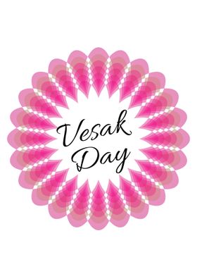 Vesak day pink lotus