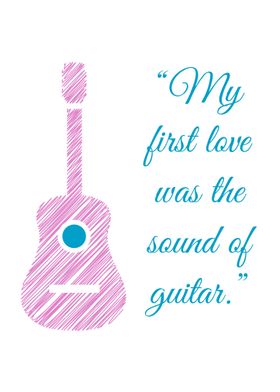 Musical quote and guitar