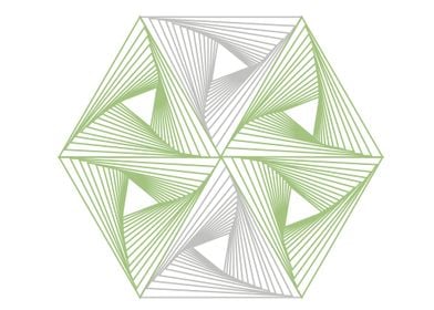 hexagon with triangles