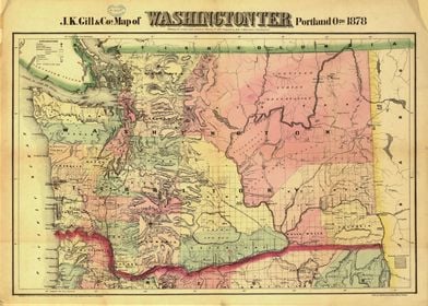 Washington Map 1878