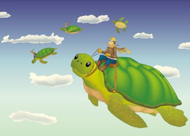 Flying turtels