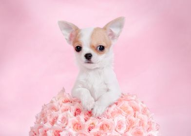 Pink Chihuahua puppy