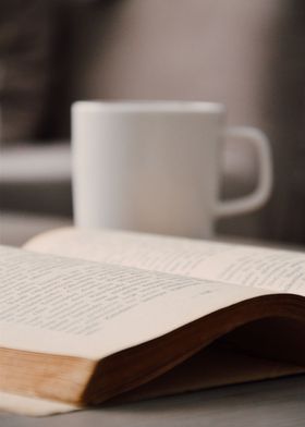 Coffee with book