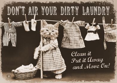 Vintage Dirty Laundry Cat