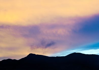 Sky and mountain in sunset