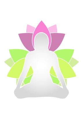 Woman silhouette yoga pose