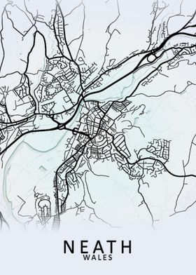 Neath Wales City Map