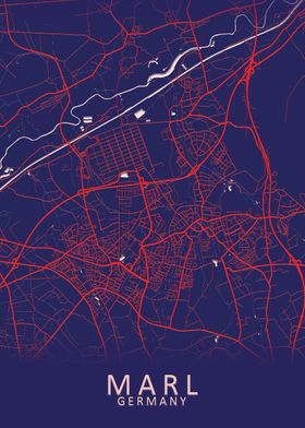 Marl Germany City Map