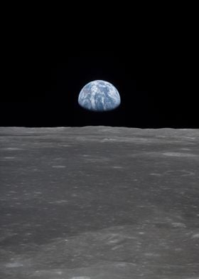 Earthrise On The Moon
