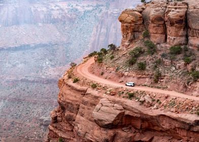 Jeep Driving Near the Edge