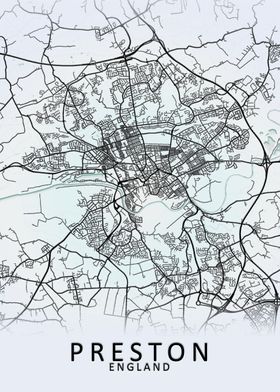 Preston England City Map