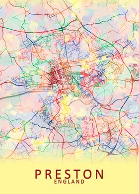 Preston England City Map
