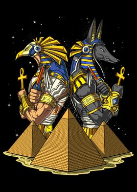 Egyptian Gods Anubis Ra 