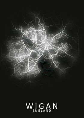Wigan England City Map