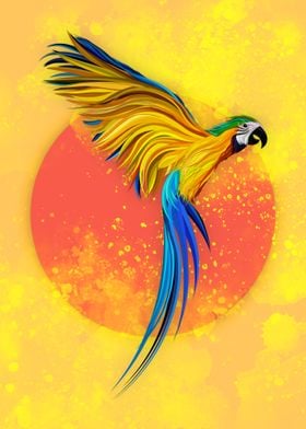 Parrot Macaw illustartion