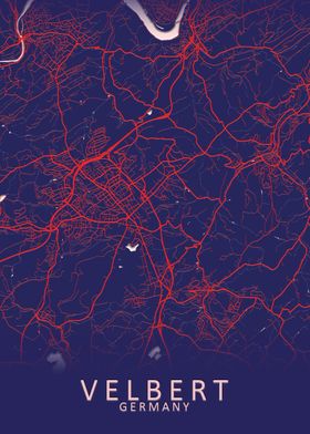 Velbert Germany City Map