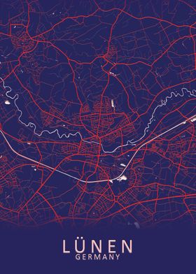 Lunen Germany City Map