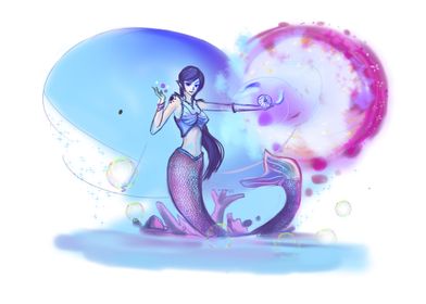mermaid love design       
