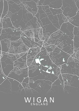 Wigan England City Map