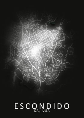 Escondido CA USA City Map