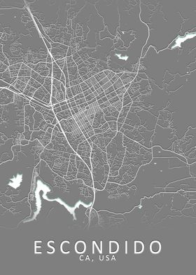 Escondido CA USA City Map
