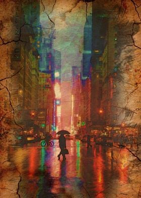 Cityscape Rain