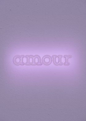 Amour Neon Poster