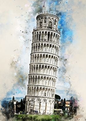 Pisa in Watercolor