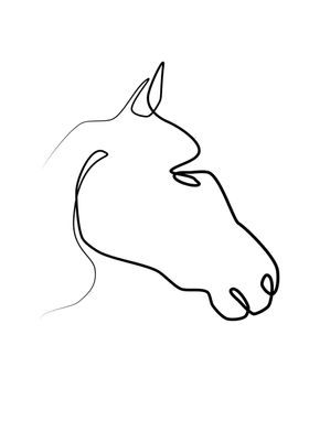 One line horse