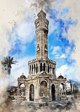 Izmir in Watercolor