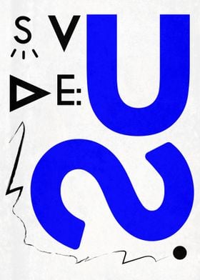 Save Us Typographic Poster