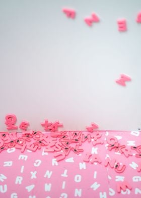 Pink alphabets