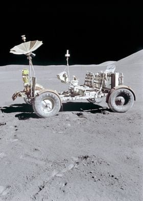 Lunar Roover On The Moon