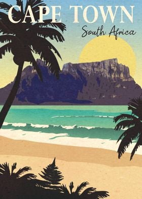 Cape Town Vintage Poster