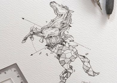 geometric horse