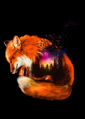 Fox Nature Painting Art