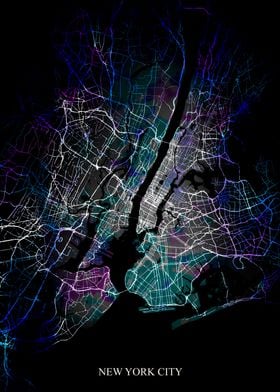 New York City Abstract Map